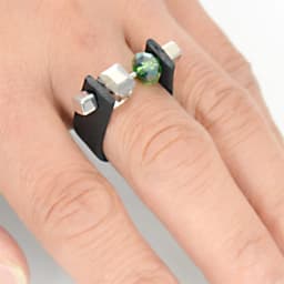 Miasol Personalized Rings Interchangeable Add A Beads 5 Colors Rubber Band Diy Silicone Ring For Women Girl Party Ring Jewlery