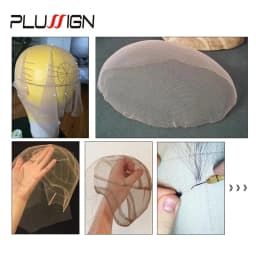 Plussign 1/4 Yard Hair Weaving Netting Top Swiss Lace Material Basement Foundation Toupee Frontal Closure Net For Making Wigs