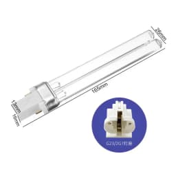 2pcs UV-9W 5W 7W 11W Ultraviolet Lamp UVC 254nm Water Air Disinfection Purification Sterilizer 9W H-Shape Tube for Germicidal