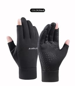 Winter Fishing Men's Gloves Women Cycling Warm Anti-Slip Gloves for Fishing Sports Touch Screen Two Fingers Cut Outdoor Angling
