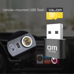 DM CR015 MicroSD Card Reader with TF Card Slot Become USB Flash Drive for Computer or for Car USB Adapter