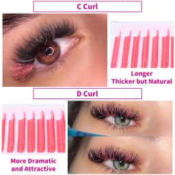 Fadvan Colorful Easy Fanning Eyelashes Extension Red Green Blue Brown Purple Colorful Auto Blooming Makeup Lashes 15-20mm Long