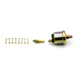 Oil Temp Oil Pressure Volt Gauge 52mm 3 in 1 Triple Gauge Kit Black/Chrome Bezel Black/White Face With Temp&Pressure Sensor