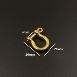 Solid Brass Carabiner D Bow Shackle Fob Key Ring Keychain Hook Screw Joint Connector Buckle