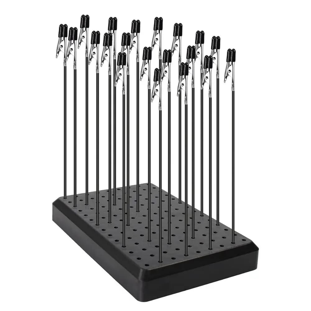 Evemodel 14X9 Holes Painting Stand Base 10pcs 20pcs Alligator Clips With Rubber Cover Set Updated Modeling Tools GJJC09