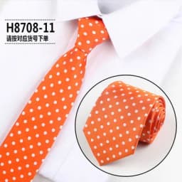 Fashion Dot Tie For Mens 8CM Necktie Business Formal Polka Dot Necktie Wedding Gift Orange Blue Red Tie Accessories Gravatas