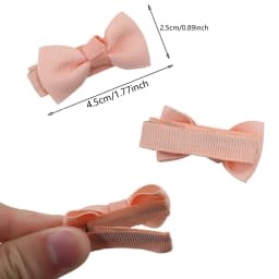 12Pcs/Lot Solid Color Grosgrain Ribbon Bowknot Kids Hair Clips Handmade Bows Baby Girls Barrettes Hairpins Photo Props Gift Set