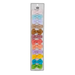 12Pcs/Lot Solid Color Grosgrain Ribbon Bowknot Kids Hair Clips Handmade Bows Baby Girls Barrettes Hairpins Photo Props Gift Set