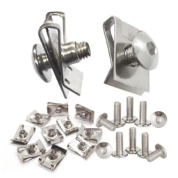 10 Sets 304 Stainless Steel U Type Clips Thread M6 M5 M4 5mm 6mm 4mm Reed Nuts and Bolts Screws for Car Motorcycle Scooter ATV