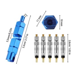 6/12pcs Bicycle Removable Presta Valve Core Bike Replacement Brass Tubeless Core Remover Tool for Tubeless for Road MTB Bike