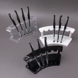 Wholesale Plastic Transparent 6 Slot Pencil Pen Spoon Jewelry Display Holder Stand Rack