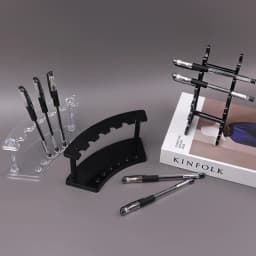 Wholesale Plastic Transparent 6 Slot Pencil Pen Spoon Jewelry Display Holder Stand Rack