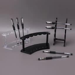 Wholesale Plastic Transparent 6 Slot Pencil Pen Spoon Jewelry Display Holder Stand Rack