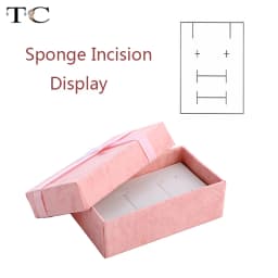 12pcs/lot Assorted Colors Ring Necklace Set Box Trinket Box Necklace Case Earrings Holder 5*8 Packaging Gift Box