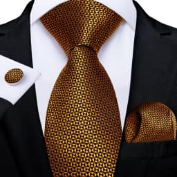 Luxury Blue Plaid Dot Ties For Men Solid Wedding Accessories Neck Tie Handkerchief Cufflinks Set Gravatas Mens Gift DiBanGu