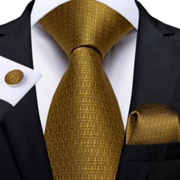 Luxury Blue Plaid Dot Ties For Men Solid Wedding Accessories Neck Tie Handkerchief Cufflinks Set Gravatas Mens Gift DiBanGu