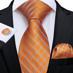 Luxury Blue Plaid Dot Ties For Men Solid Wedding Accessories Neck Tie Handkerchief Cufflinks Set Gravatas Mens Gift DiBanGu