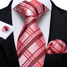 Luxury Blue Plaid Dot Ties For Men Solid Wedding Accessories Neck Tie Handkerchief Cufflinks Set Gravatas Mens Gift DiBanGu
