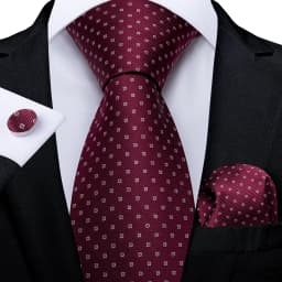 Luxury Blue Plaid Dot Ties For Men Solid Wedding Accessories Neck Tie Handkerchief Cufflinks Set Gravatas Mens Gift DiBanGu