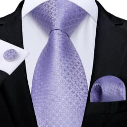 Luxury Blue Plaid Dot Ties For Men Solid Wedding Accessories Neck Tie Handkerchief Cufflinks Set Gravatas Mens Gift DiBanGu
