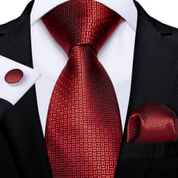 Luxury Blue Plaid Dot Ties For Men Solid Wedding Accessories Neck Tie Handkerchief Cufflinks Set Gravatas Mens Gift DiBanGu