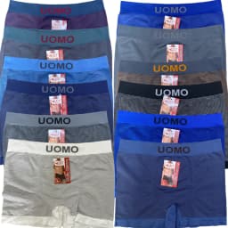 Pack of 12 Uomo Boxer Briefs Size M-L-Xl-Xxl-Xxxl Seamless Underwear Slip Men's Sexy Underpants Bloomers Shorts Underpants. Assortment of Striped Colors, Polyester