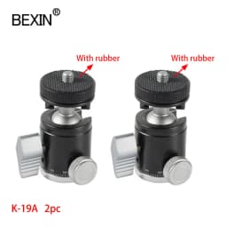 BEXIN K19 Mini Cold Shoe Ball Head Dual Use 1/4 Screw Cold Shoe Aluminum Alloy for Camera Phone Speedlite Tripod Selfie Stick