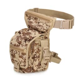 Nylon Tactical Gear Thigh Drop Leg Bag Men Outdoor Hunting Molle Bag Multipurpose Utility Bag for Hiking Camping