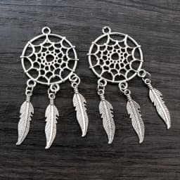 5pcs Charms Native Dream Catcher Connector Antique Making Pendant fit,Vintage Tibetan Bronze Silver color,DIY Handmade Jewelry