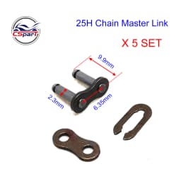 25H T8F 420 428 428H 520 530 Chain Master Link Pocket Dirt Pit ATV Quad Go Kart E Gas Scooter Motorcycle