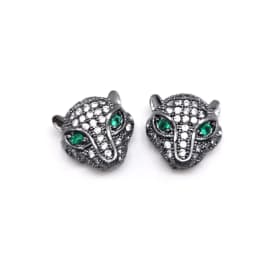 Copper Micro Pave Zircon Crystal CZ Geometry Crown Leopard Helmet Skull Loose Spacer Beads for Jewelry Making DIY Men Bracelet