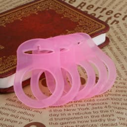 5pcs Food Grade BPA Free Silicone Adapter Rings Holder for Button Style Dummy Nipple Baby Pacifier Soother Teething Ribbon Clip