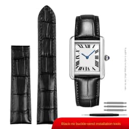 Genuine Leather Strap Replacement For Cartier Tank Solo Men Women Watch Chain Blue red pink Watchband Bracelet Belt 16 18 20mm