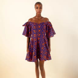 Women`s Dresses African Clothes Off Shoulder High Waist Elegant Dress Women's Sexy Casual Party Mini Dress Print Attire A2225019