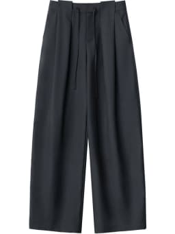CHIC VEN Women Pants Solid Loose Casual Wide Leg Pant Drawstring Pleated Female Suit Trousers Office Ladies Sping Autumn 2025