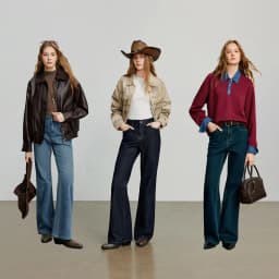 TOYOUTH Women Jeans 2025 Autumn NewAsymmetric Slim-Fit Slimming Stretch Bootcut Pants
