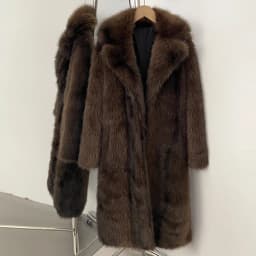 OFTBUY Long Faux Fur Jacket Fashion European Style Lapel Fur Coat Eco-friendly Covered Button Loose Casual Women Coats Winter
