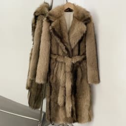 OFTBUY Long Faux Fur Jacket Fashion European Style Lapel Fur Coat Eco-friendly Covered Button Loose Casual Women Coats Winter