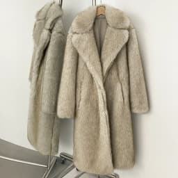 OFTBUY Long Faux Fur Jacket Fashion European Style Lapel Fur Coat Eco-friendly Covered Button Loose Casual Women Coats Winter