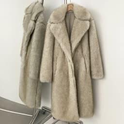 OFTBUY Long Faux Fur Jacket Fashion European Style Lapel Fur Coat Eco-friendly Covered Button Loose Casual Women Coats Winter