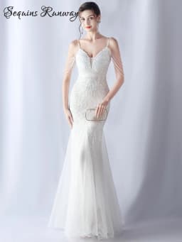Sexy Elegant Long Wedding Evening Dresses for Women 2026 Mesh Birthday Party Dresses Woman Pink Maxi Sequin Summer Dress Vestido