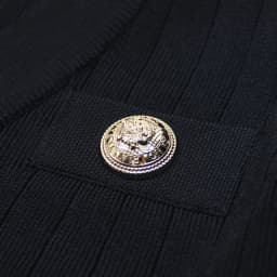 SML Black And White High-quality Fashionable Elastic Knitted Fabric Button Decoration Short Sleeved Slim Fitting Women's T-shirt