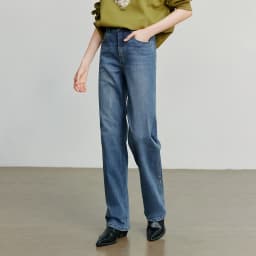 TOYOUTH Women Denim Jeans 2025 Autumn New Lyocell Rolling Up Hem Elastic and Simple Straight Leg Ankle Length Pants