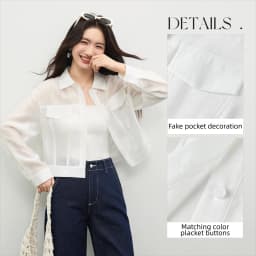 SENTUBILA Lyocell Shirt Women Sun Protection See-Through Tops 2026 Spring Summer Short Shirt Jacket Woman Shackets Q61WF6012