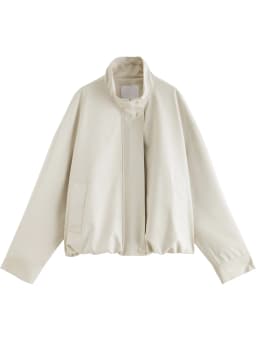 ZIQIAO Autumn 2025 Women's Cropped Stand Collar Jacket - Relaxed Fit Casual Short Outerwear Lightweight Layering Basic Top