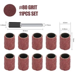 CMCP Sanding Drum Set Grit #80 #100 #120 Dremel With Sanding Mandrels Sanding Bands For Dremel Rotary Tools Abrasive Tools