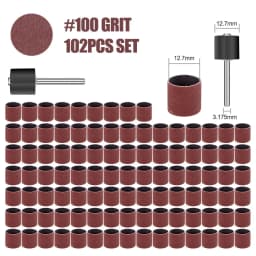 CMCP Sanding Drum Set Grit #80 #100 #120 Dremel With Sanding Mandrels Sanding Bands For Dremel Rotary Tools Abrasive Tools