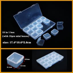 Transparent Plastic Box Screw Compartment Box Jewelry Earring Display Case Container Clear Terminal Organizer Tool Storage Boxes
