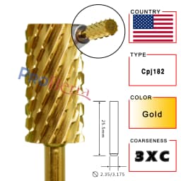 RolinStar 6.6 Large Barrel Silver Steel Carbide High Quality Remove Gel Polish 4XC Acrylic