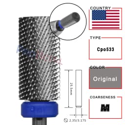 RolinStar 6.6 Large Barrel Silver Steel Carbide High Quality Remove Gel Polish 4XC Acrylic